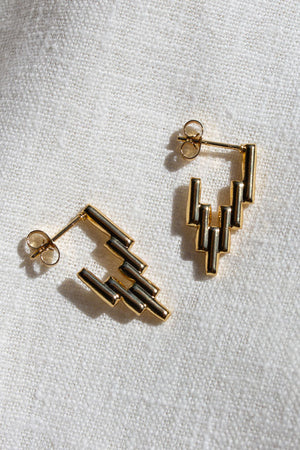 Spatial Gold Earrings