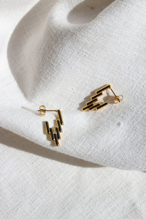 Spatial Gold Earrings