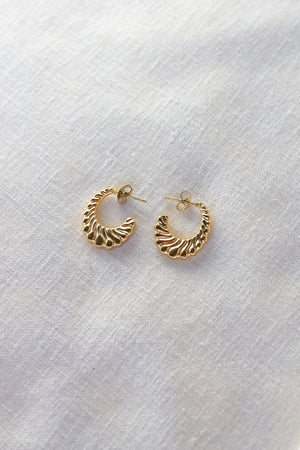 Crest Gold Earrings