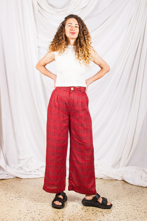 Classic Pants- Carnelian Plaid