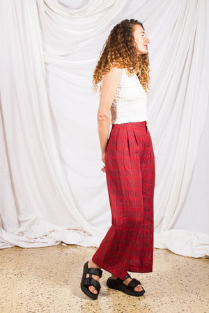 Classic Pants- Carnelian Plaid