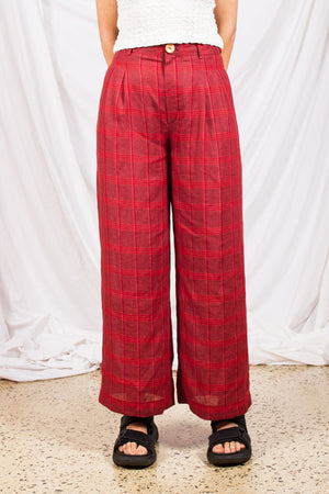 Classic Pants- Carnelian Plaid