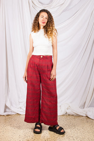 Classic Pants- Carnelian Plaid