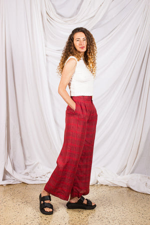 Classic Pants- Carnelian Plaid