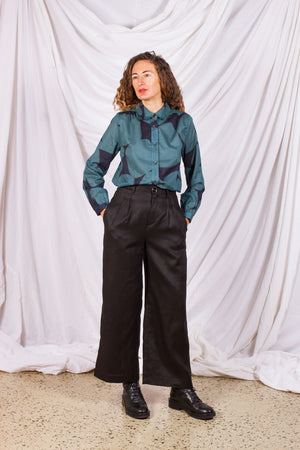 Classic Pants- Black Linen