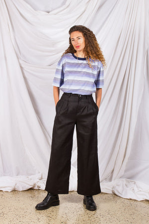 Classic Pants- Black Linen