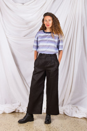 Classic Pants- Black Linen