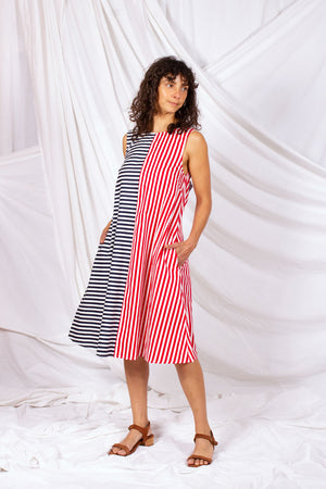 Eden Dress - Stripe Splice