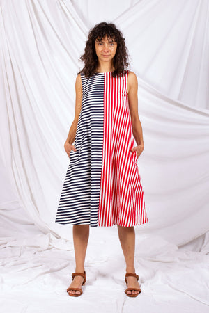 Eden Dress - Stripe Splice