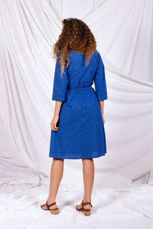 Classic Shirtdress - Sapphire Seersucker